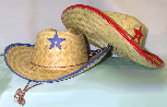Straw Sheriff HAT With Star   *SPECIAL $19.75
